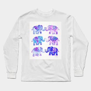 indigo elephants Long Sleeve T-Shirt